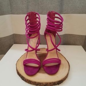 Fuschia Gladiator Heels
